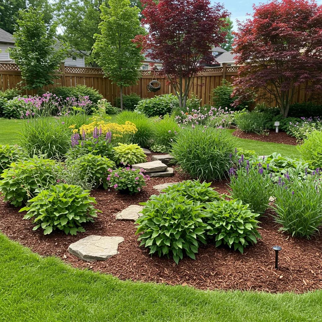 Eco-friendly garden in Mississauga with native plants and sustainable landscaping practices