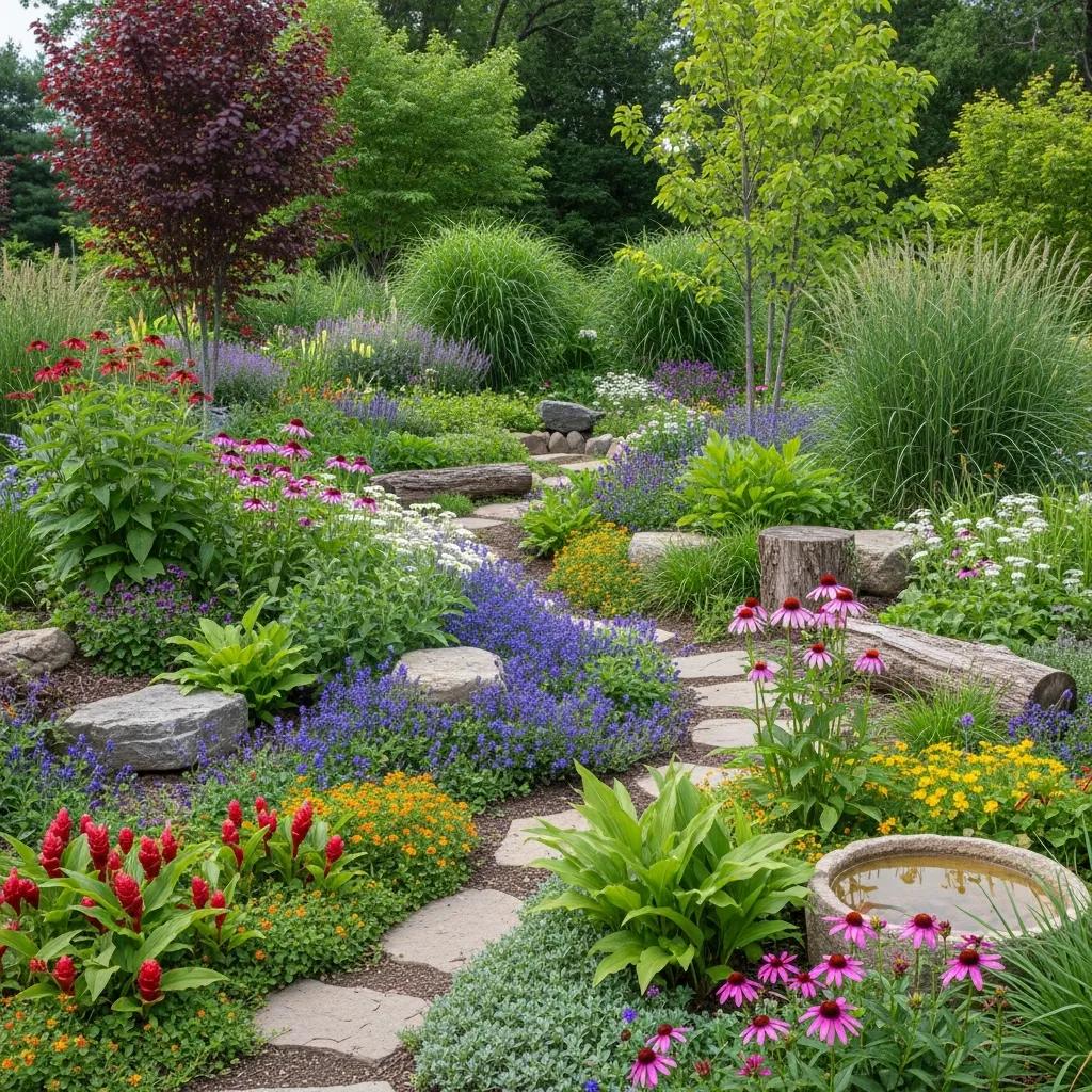 discover native plants for sustainable landscaping in ontario well-designed native plant garden in ontario showing layered planting and habitat features