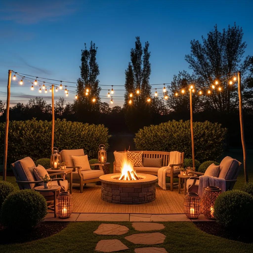 backyard fire pit ideas and designs for canadian homeowners inviting fire pit seating and lighting arrangement for outdoor gatherings