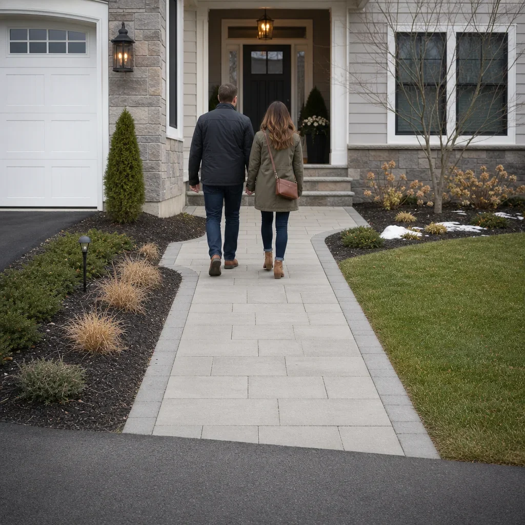 Paver Walkway Design Ideas: Front, Backyard, Steps & Modern Styles